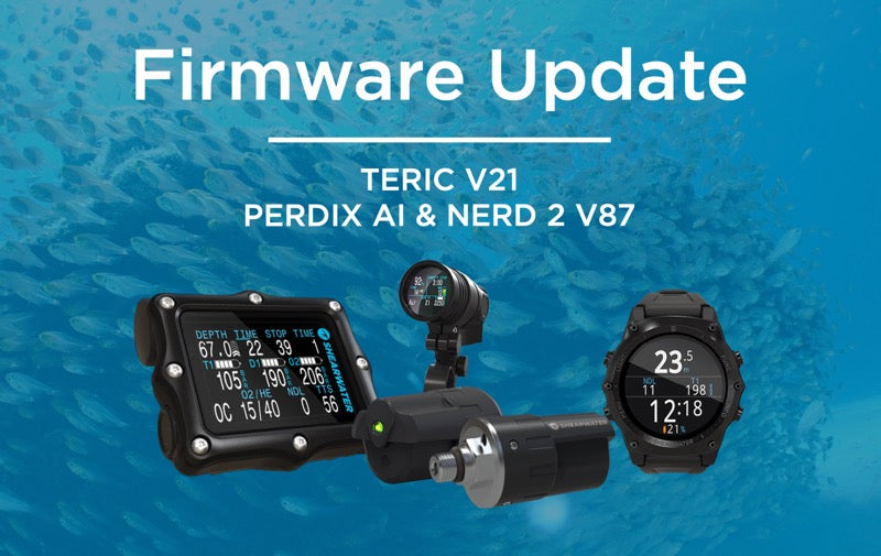 Shearwater Firmware v87 for NERD 2 and Perdix AI, and v21 for Teric Is Now Available