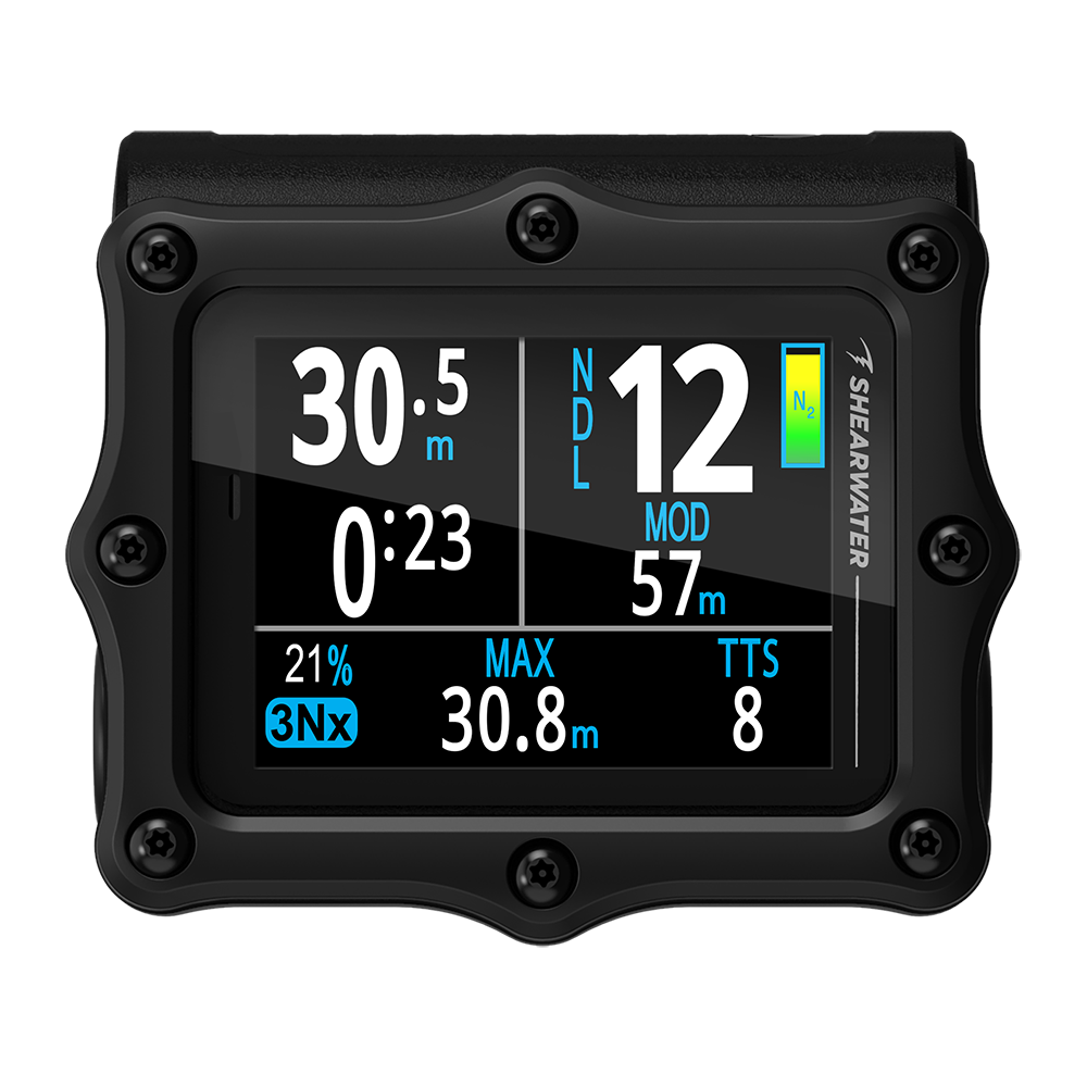Black Perdix 3 dive computer front render swatch