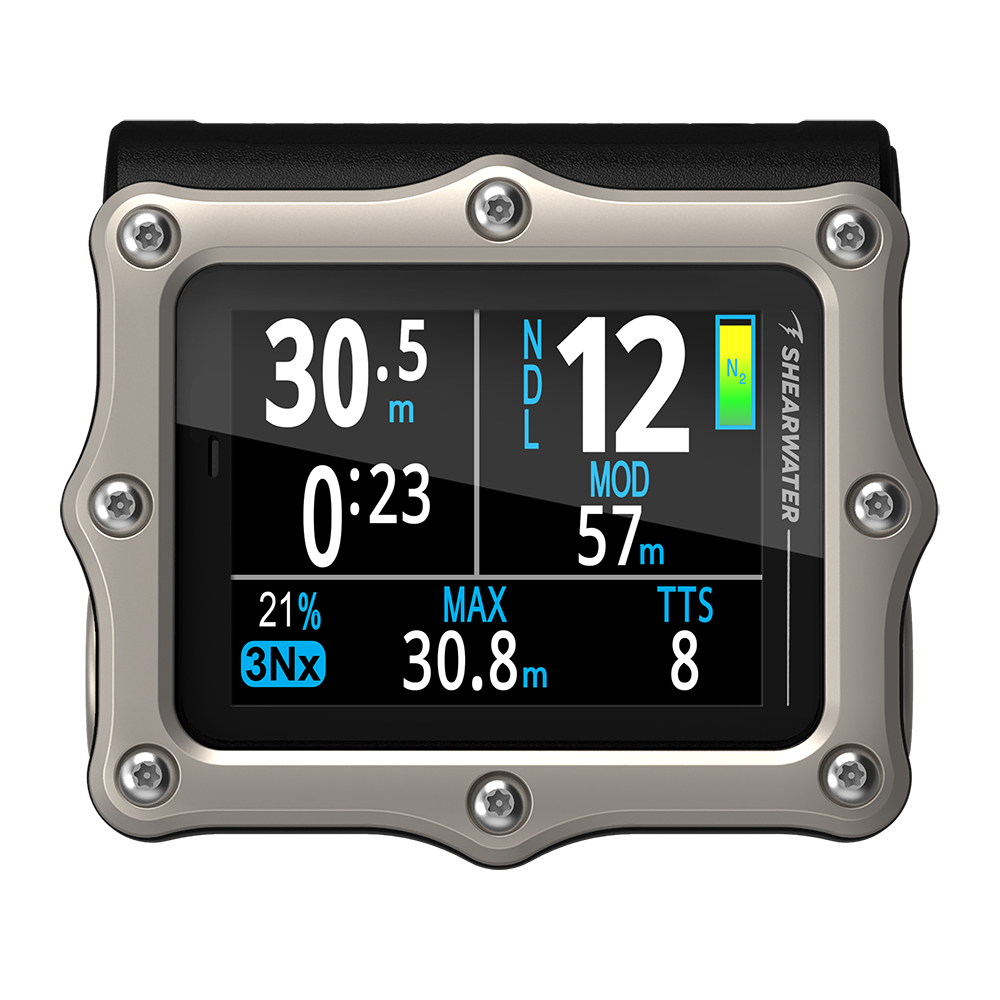 Silver Perdix 3 dive computer front render swatch
