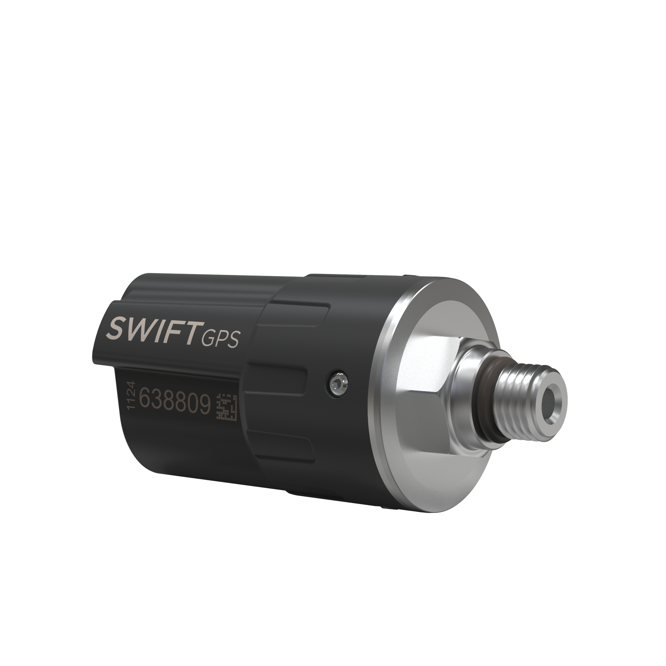 shearwater swift gps transmitter render on side angle with GPS logo