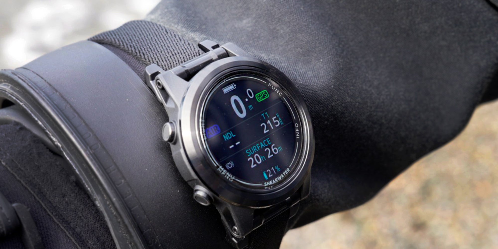 Swift GPS compatible with ALL current Shearwater air integrated dive computers.