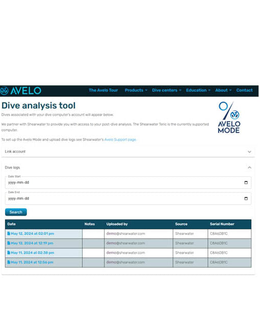 The selected dives will now appear on the Avelo website.