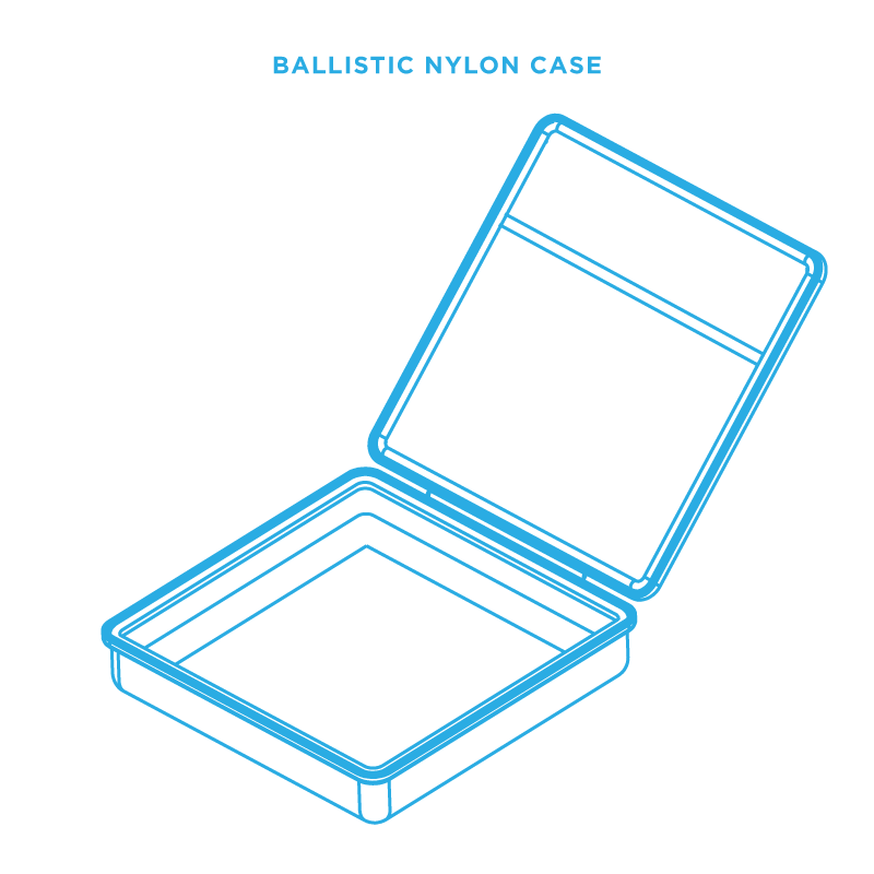 nerd 2 ballistic nylon case line drawing